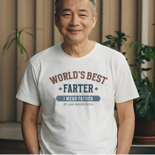 T-shirt Meilleur Père du monde Funny Personnalisé