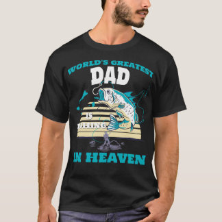 T-shirt Meilleur Père du monde Pêcher dans le ciel Famille