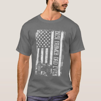 T-shirt Meilleur Père Fermier Jamais Avec Le Père Du Drape