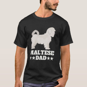 T-shirt Meilleur Père Maltais Pour Hommes Garçons Chien Pa