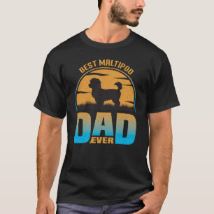 T-shirt Meilleur Père Maltipoe Jamais Vintage Retro Chien