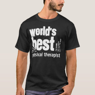 T-shirt Meilleur physiothérapeute du monde Nom personnalis
