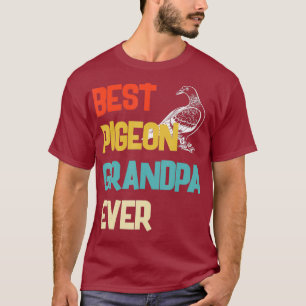 T-shirt Meilleur Pigeon Grand-père jamais Retro Pigeon Pap