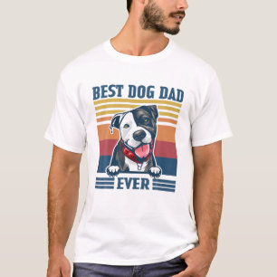 T-shirt Meilleur Pit Bull Papa Jamais Drôle Chien Papa Pèr