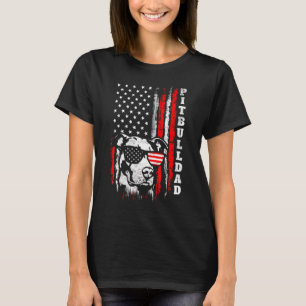 T-shirt Meilleur Pitbull Papa Jamais Pit Bull Dog American