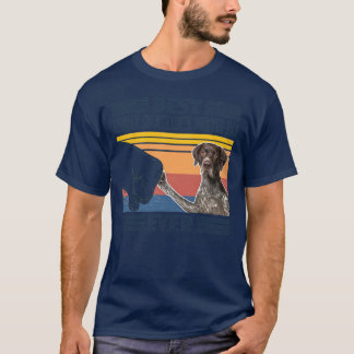 T-shirt Meilleur Pointeur Allemand Raccourci Papa Jamais