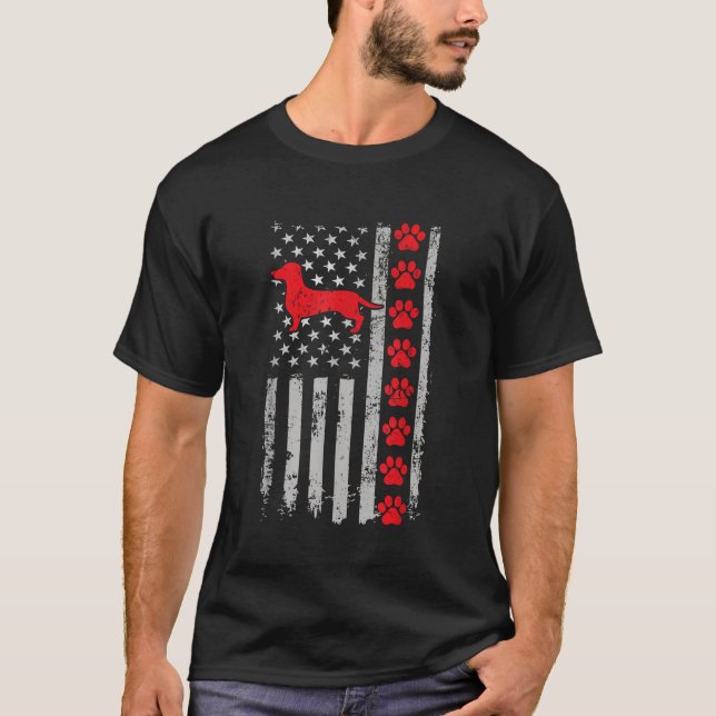 T-shirt Meilleur Pompier Dachshund Maman Papa Jamais US Dr (Devant)