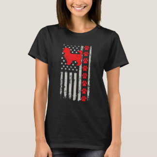 T-shirt Meilleur pompier Maltipoo maman papa Ever Drapeau 