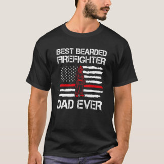T-shirt Meilleur Pompier Porté Les Hommes Père Jamais Papa