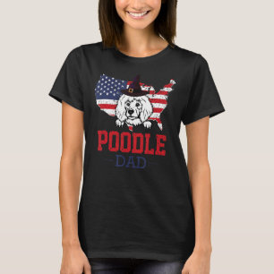 T-shirt Meilleur Poodle Papa Chien Propriétaire Fête des p