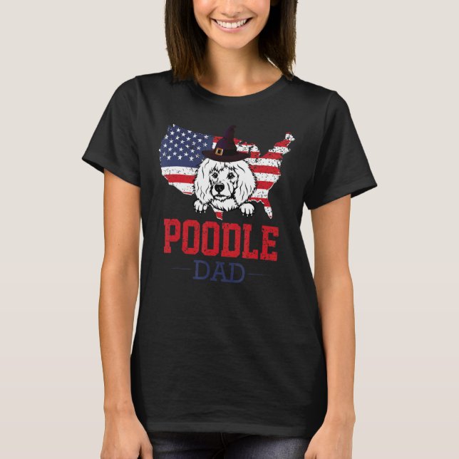 T-shirt Meilleur Poodle Papa Chien Propriétaire Fête des p (Devant)