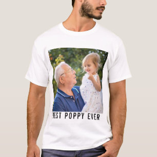 T-shirt Meilleur Poppy Jamais Grand-Père Et Bébé Photo