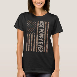 T-shirt Meilleur Poppy jamais nous Drapeau Américain Grand