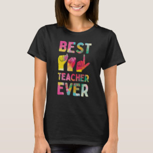 T-shirt Meilleur professeur d'ASL de tous les temps