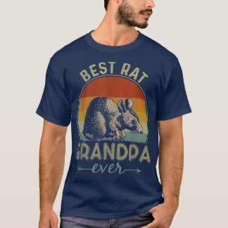 T-shirt Meilleur Rat Grand-père Jamais Retro Rat Graphic D