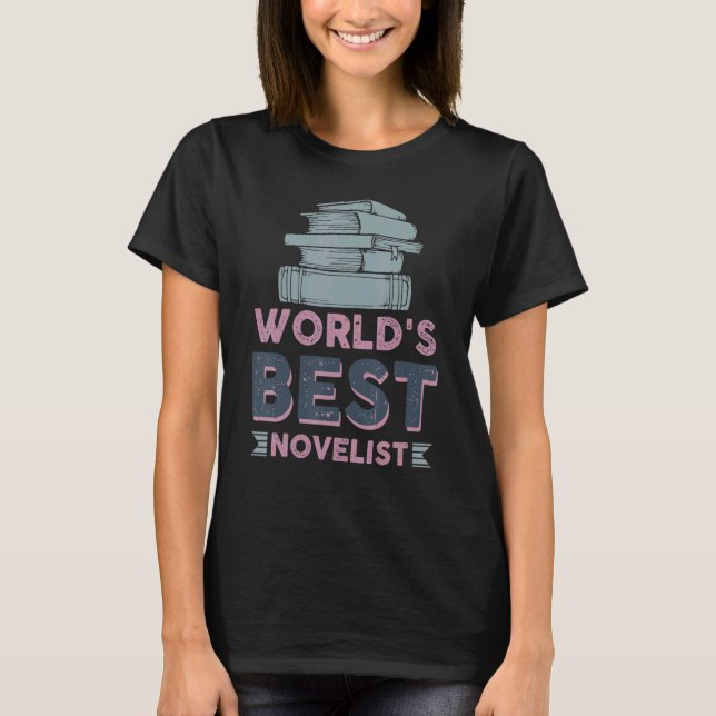 T-shirt Meilleur romancier du monde (Devant)