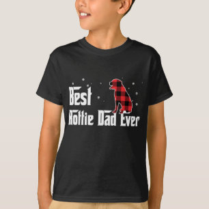 T-shirt Meilleur Rottie Papa Jamais Rouge Plaid Noël Pour