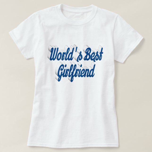 T-shirt Meilleur script bleu marine Girl (Design devant)
