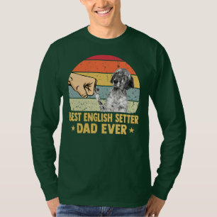 T-shirt Meilleur Setter Anglais Papa Jamais Rétro Père V