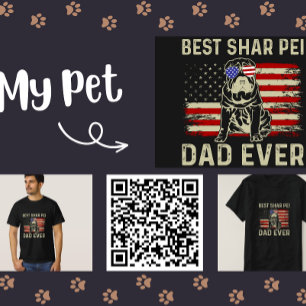 T-shirt Meilleur Shar Pei Papa jamais