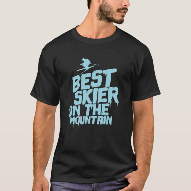 T-shirt Meilleur Skieur Sur La Montagne Ski fahren (Devant)