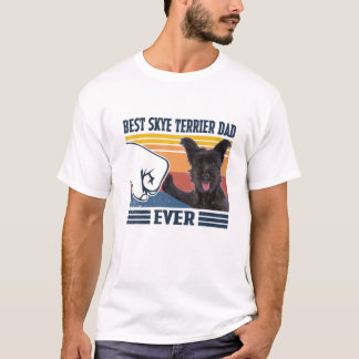 T-shirt Meilleur Skye Terrier Papa Jamais Drôle Chien Amou