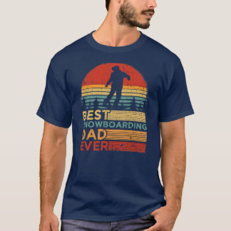 T-shirt Meilleur Snowboard papa jamais Vintage