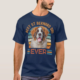 T-shirt Meilleur St Bernard Papa Ever chien tee T-Sh Fête 