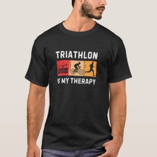 T-shirt Meilleur Triathlon Art Pour Hommes Femmes Triathlè