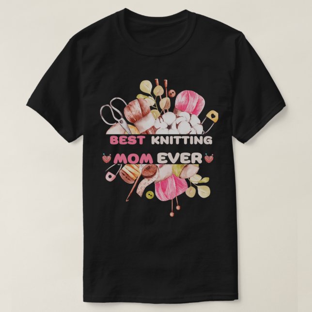 T-shirt Meilleur Tricot Maman Ever 298 (Design devant)