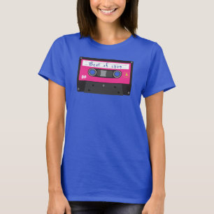 T-shirt Meilleur Vintage de la bande de cassette noire et 
