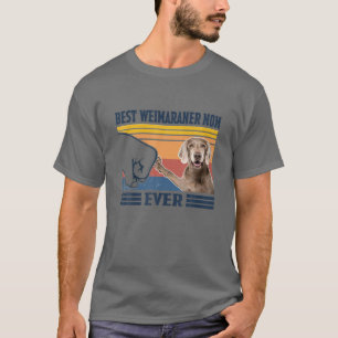 T-shirt Meilleur Weimaraner Maman Jour Vintage de la mère