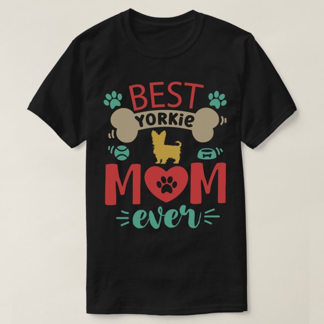 T-shirt Meilleur Yorkie Maman 2023 Yorkshire mignon Terrie (Design devant)