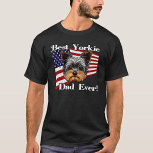 T-shirt Meilleur Yorkie Papa Jour Yorkshire Terrier Chien