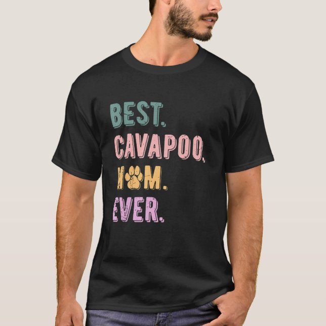 T-shirt Meilleure Cavapoo Maman Ever Femmes Amoureux de le (Devant)