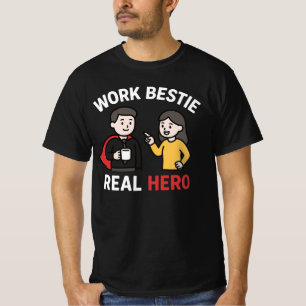 T-shirt Meilleure collègue de travail, vrai héros Gif drô