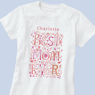 T-shirt Meilleure couleur d'eau personnalisée pour maman
