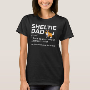 T-shirt Meilleure définition de papa de Sheltie au monde S