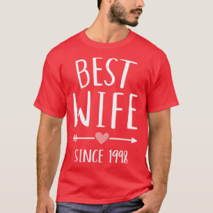 T-shirt Meilleure épouse depuis 1998 pour 25ème anniversai