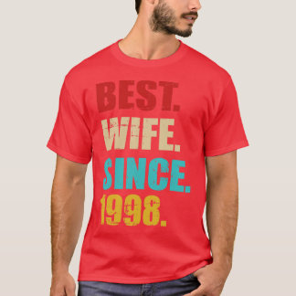 T-shirt Meilleure épouse depuis 1998 pour 25ème anniversai