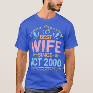 T-shirt Meilleure épouse depuis octobre 2000 Mariage Mari