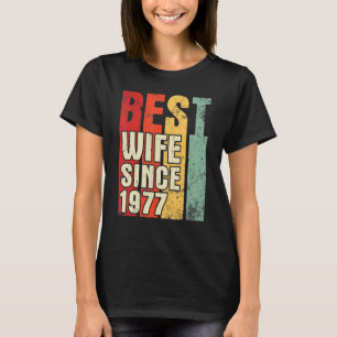 T-shirt Meilleure Femme Depuis 1977 Joyeux Mariage Mari 46