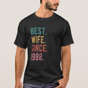 T-shirt Meilleure femme depuis 1998 24e anniversaire de Ma
