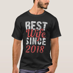 T-shirt Meilleure Femme Depuis 2018 Femmes 2E Anniversaire