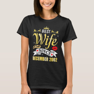T-shirt Meilleure Femme Depuis Décembre 1998 Joyeux Marié