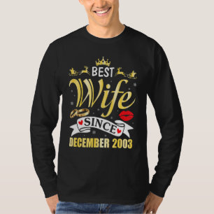 T-shirt Meilleure Femme Depuis Décembre 1999 Joyeux Marié