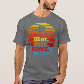 T-shirt Meilleure femme rétro depuis 2012 Sunset Mariage A