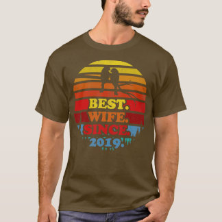 T-shirt Meilleure femme rétro depuis 2019 Sunset Mariage A