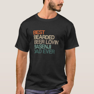 T-shirt Meilleure Fête des pères Beared Beer Lovin' Basenj