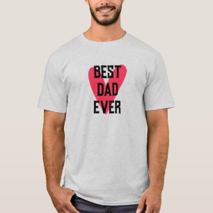 T-shirt Meilleure Fête des pères de coeur rose pour papa